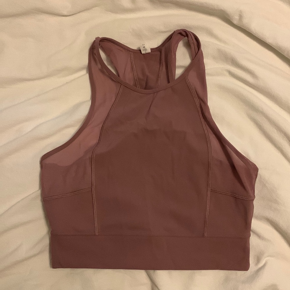 Lululemon cropped tank with mesh detail